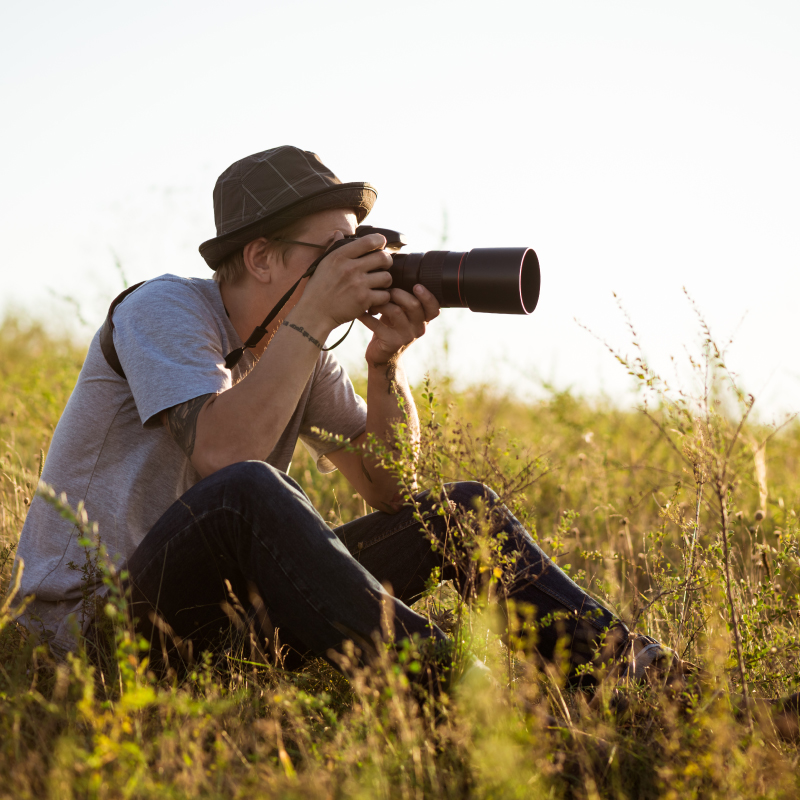 photographer capturing photo